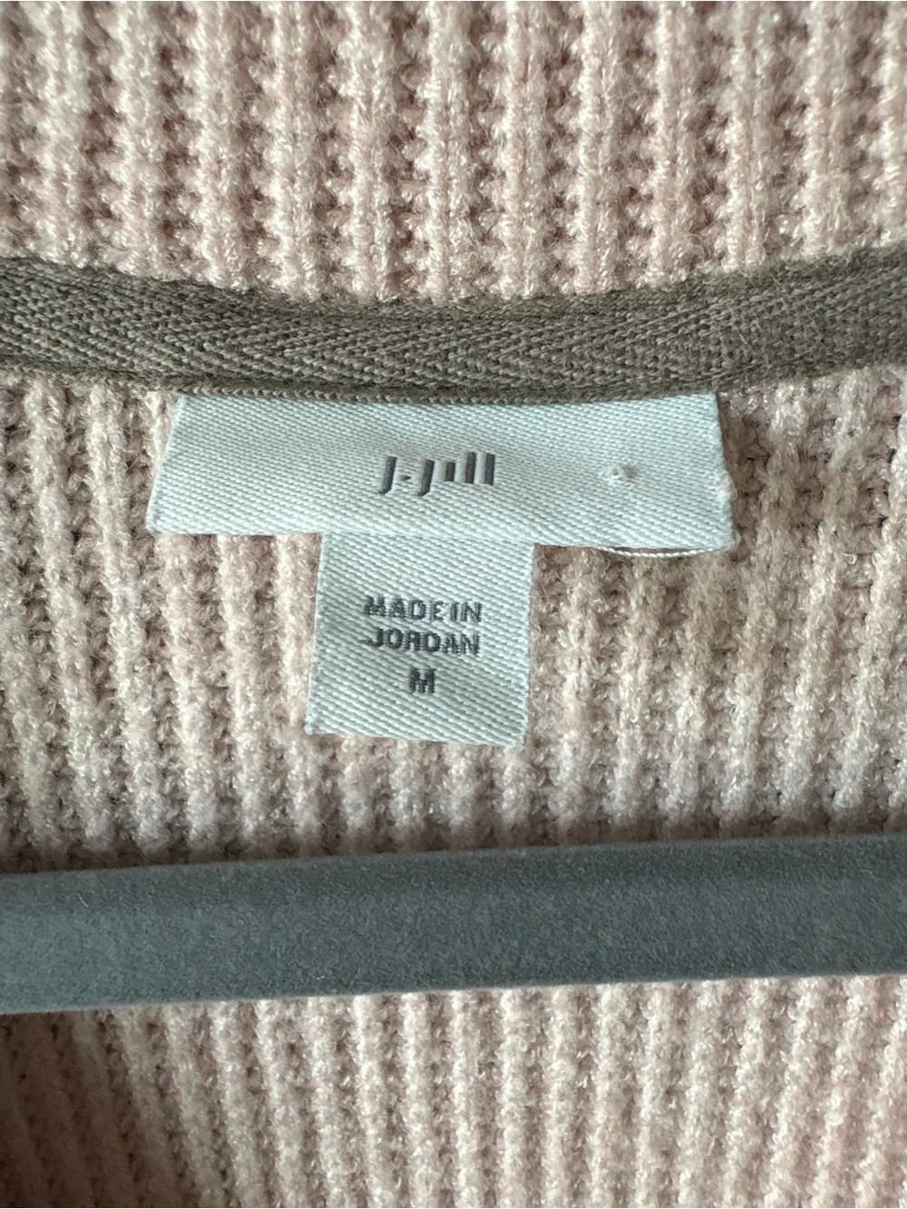 J. Jill Pale Pink V-Neck Button Pullover Sweater